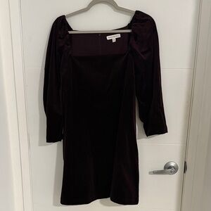 Banana Republic Velvet Dress in Rich Burgundy/Wine